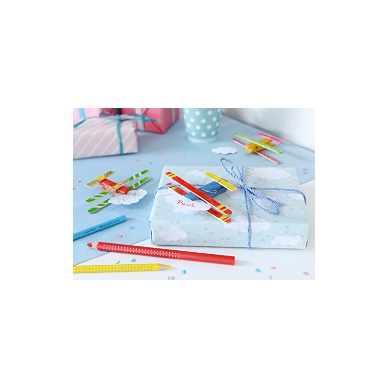 Faber-Castell 110993 5 Jumbo Grip Metallic Colour Pencil