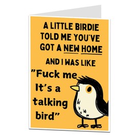 LimaLima New Home Card Congratulations Housewarming Funny Little Birdie Design