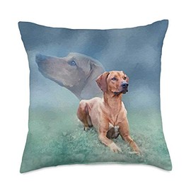 K9PrintArt Rhodesian Ridgeback Dog Collage Throw Pillow, 18x18, Multicolor
