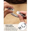 Bestyle 9mm Sturdy Stainless Steel Cuban Bracelet Thick Cuban Link