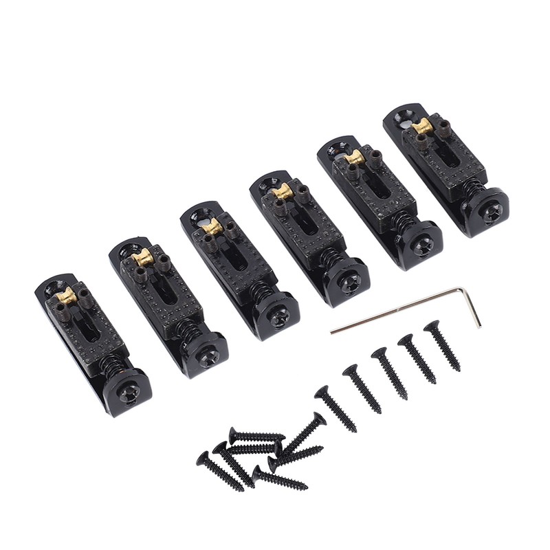 Electric Guitar Split Bridge Saddle Roller Ball String Plate Metal