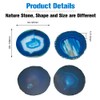 DICOSMETIC 4Pcs Natural Agate Coasters Stone Coasters Drinkware Bar Coasters