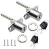 CL-Lin 2 Piece Drawer Lock Silver Plunger Lock with Key