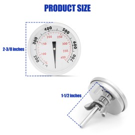 Outspark 67088 & 67731 Grill Temperature Gauge Replacement for Weber Genesis 300 and Summit Series Grills, BBQ Temperature Gauge Accessories for Genesis E/S-310, E/S-330