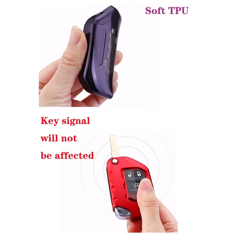 Horande Soft TPU Protector Key Fob Cover fit for 2018
