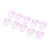 100pcs Paper Clips Portable Mini Electroplating Purple Cute Radish Shape