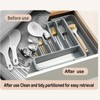 Odreddin Expandable Cutlery Drawer Organiser - Adjustable Telescopic Utensil Holder