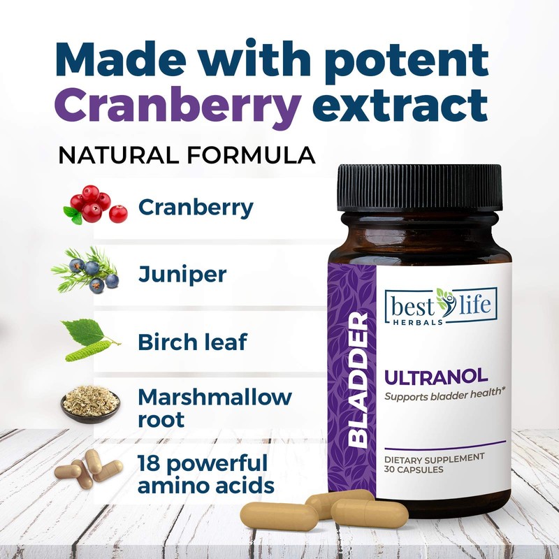 Ultranol Total Bladder Support - Natural Cranberry Supplement for Urinary