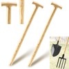 Memorywuu 2 Pcs Replacement T Handle Straight Taper Wooden Shovel