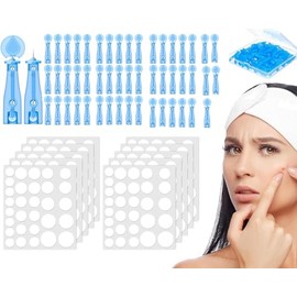 Lumbor37 Parches para Espinillas 300 Unidades, Almohadillas Hidrocoloides para Espinillas, Parche para Acné Invisible con Herramienta de Eliminación de Acné para Piel con Tendencia al Acné