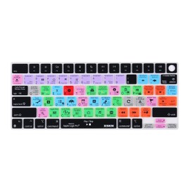 XSKN Logic Pro Shortcuts Design Silicone Keyboard Cover Skin for Apple M2 Chip MacBook Air 13.6 inch with Touch ID ( Model A2681 ) US Version