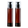 2Pcs 120ML/4OZ Empty Brown Plastic Airless Lotion Pump Dispenser Bottles