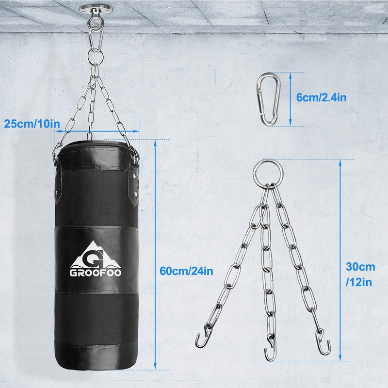 GROOFOO Punching Bag, Boxing, Hitting, Body Training, Fitness, Martial Arts,