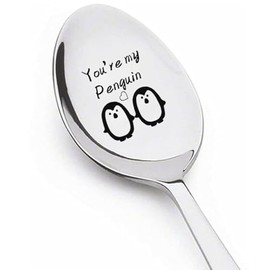 Anniversary Christmas Gift Spoon for Couple Gifts for Boyfriend Girlfriend You Are My Penguin Gifts Spoons for Husband Wife Penguin Birthday Gifts for Him Her Coffee Spoon