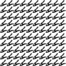 100 pcs. 2" Inch Spring Metal Clamps wholesale Bulk - All Black