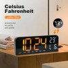 Reloj Digital Royemai Rectangular Negro con Termómetro y Alarma para