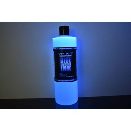 Opticz All Purpose Invisible Blue UV Blacklight Reactive Security Ink (16oz Bottle)