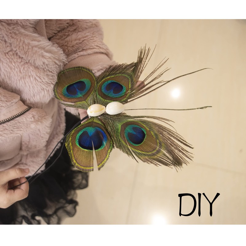 12pcs Beautiful Natural Peacock Feathers 25-30cm for DIY Wedding Holiday