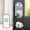 Keyless Entry Door Lock with Handle, App Control Front Door