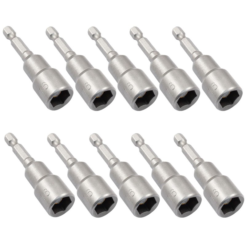 Litoexpe 10 Pcs 7/16 Inch Hex Magnetic Power Hex Nut