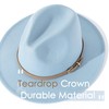 Lisianthus Women Classic Felt Fedora Wide Brim Hat with Belt