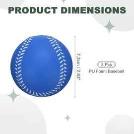 YELARXI Soft Sponge Foam Baseballs,9",2 Pack,Blue