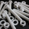 10 x White Hexagon Head Screws Polypropylene (PP) Plastic Nuts,