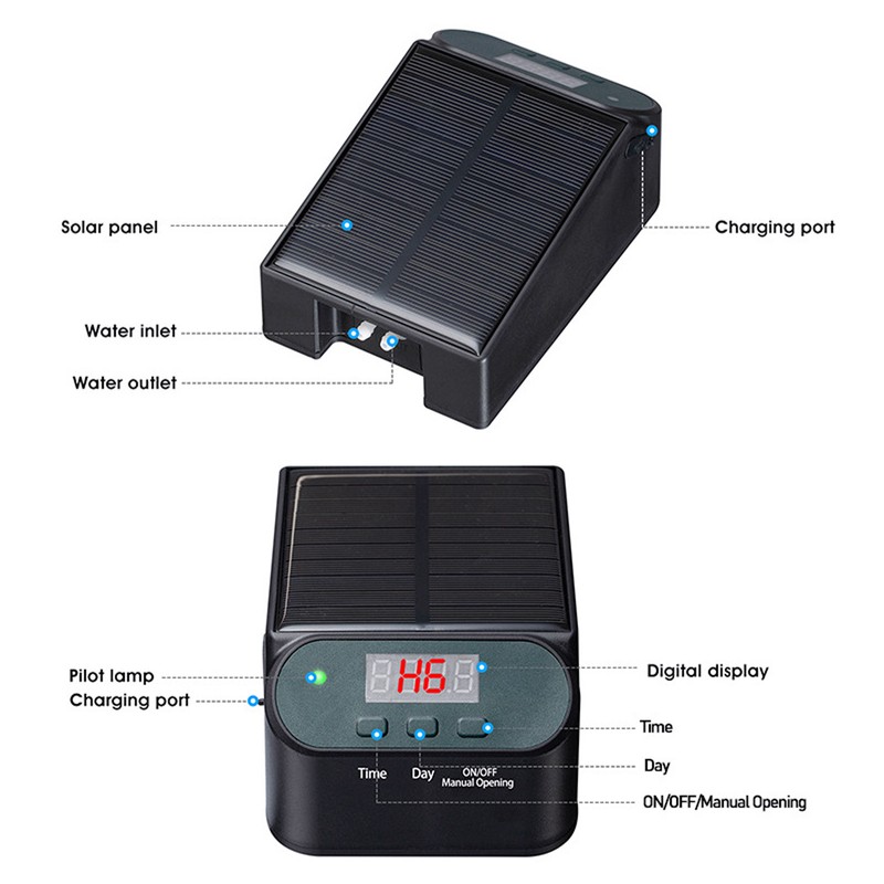 SW15 Solar Powered Watering Irrigation Kit Timing Automatic Flower Watering