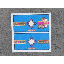 MS PAC MAN cocktail arcade machine Control Panel Overlay CPO Textured Lexan