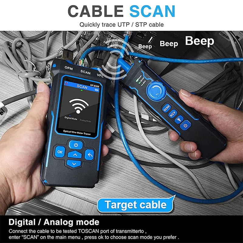 Network Wire Finder Optical Wire Meter Tracer Digital Fiber Optic