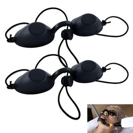 2 Artikel Solarium Brille Schutzbrille Rotlichtlampe Uv Schutzbrille Einstellbar Passt Bequem auf Das Gesicht Geeignet Zum Sonnenbaden, für Die Rotlichttherapie und Als Schönheitsgerät(Schwarz)