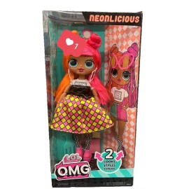 MGA Entertainment LOL Surprise OMG Neonlicious 10" Fashion Doll Toy w/ Two Looks For Kids Ages 4+