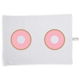 Hippowarehouse Doughnut Boobs Tea Towel Eco Printed Dish Cloth Kitchen accessory 50cmx70cm 100% Cotton