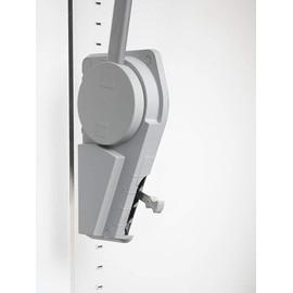 Wood Technology SuperLift Pull Down Closet Rod System, Grey, with Side-Mounted Multi-position Tensioners for Wardrobe Storage Made In Italy