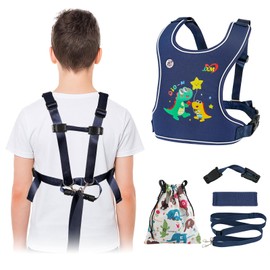 Safety Walking Harness with Leash for Autism Special Needs ADHD/ASD Adults, Autistic Youth Teens Vest Elopement Harness with Reflectors and Grab Handles, Adjustable Tether Leash with Autism Awareness