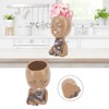 Funny Face Planter Pot Girl Head Planter Innovative Decorate Resin