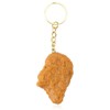 Aczyqws Simulation chicken nugget model key chain, children's food and