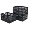 Aebeky 3-Pack Plastic Collapsible Storage Crates-30L,Foldable Plastic Crates for Storage