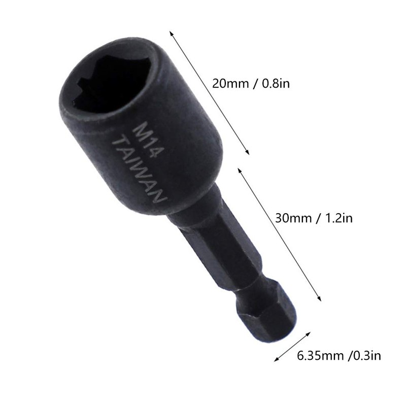 GAESHOW Pack of 8 Tap Adapter, M4-M16, 1/4 Inch Screwdriver