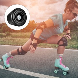 Juego de 5 tapones de punta de patín incluye frenos de goma, llave práctica y 2 tornillos (negro) para patinaje que toma un tapón de 5/16