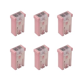 Ferianl 6PCS Mini Cartridge Fuse Assortment Kit, 30A Car Micro Shaped Slotted Cartridge Fuse Kit, Low-Profile Fuses Assortment, Universal for Most Vehicle, Sedan, Pickup