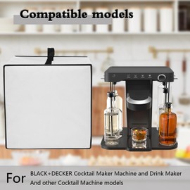 Dust Cover for Cocktail Maker Machine, Heavy Duty Heat-Resistant Waterproof Protective Cocktail Machine Cover Case Compatible with Black+Decker Cocktail Maker Machine and Drink Maker BEHB101 (Grey)