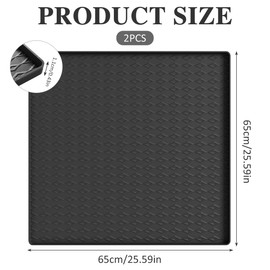 OctBird 2Pcs Washer and Dryer Topper Protector Mat, 25"x25" Washing Machine Topper Cover Non-Slip, Waterproof, Silicone Large Washer and Dryer Covers for Top, Washer Dryer Top Protector Mat