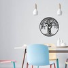 LIKEUDO 30 cm Tree of Life Black Metal Tree of