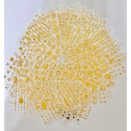 30 Sheets Gold Nail Art Stickers(G1)