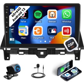 4GB+64GB Android 13 Car Stereo for Honda Accord 8th 2008-2013 with Wireless Carplay Android Auto, 10.1 Inch HD Touch Screen Bluetooth Car Radio with Mirror Link Rear Camera WiFi6 GPS DSP FM RDS SWC