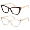 AMOMOMA 2 Pack Trendy Stylish Reading Glasses for Women,Retro Square