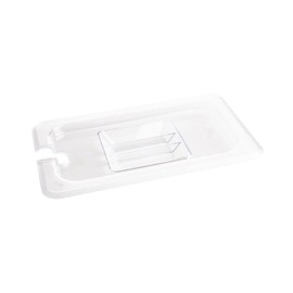 Vogue U254 Polycarbonate 1/6 Gastronorm Notched Lid,White,176x162mm