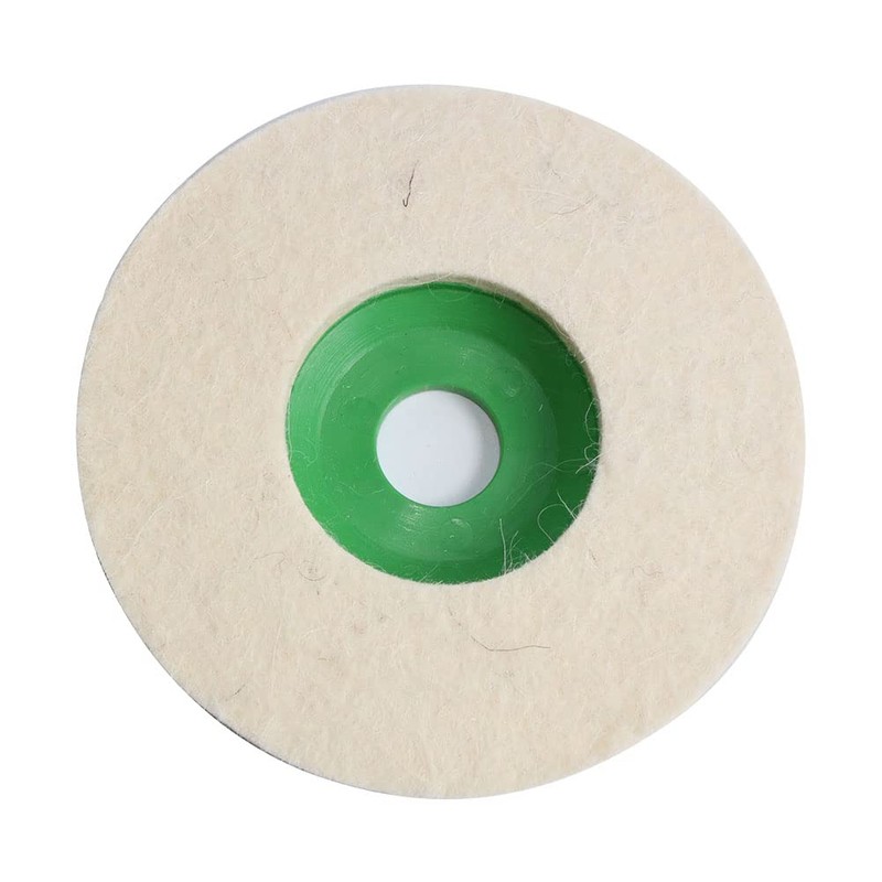 6-piece 125 mm x 22 mm wool felt polishing disc,