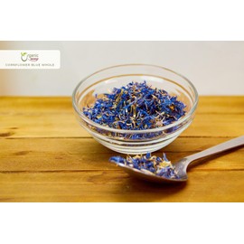 Organic Way Premium Cornflower Blue Whole (Centaurea Cyanus) - Herbal Tea | European Wild-Harvest | USDA & Kosher Certified | Vegan, Non GMO & Gluten Free | Origin - Albania (2 Oz.)